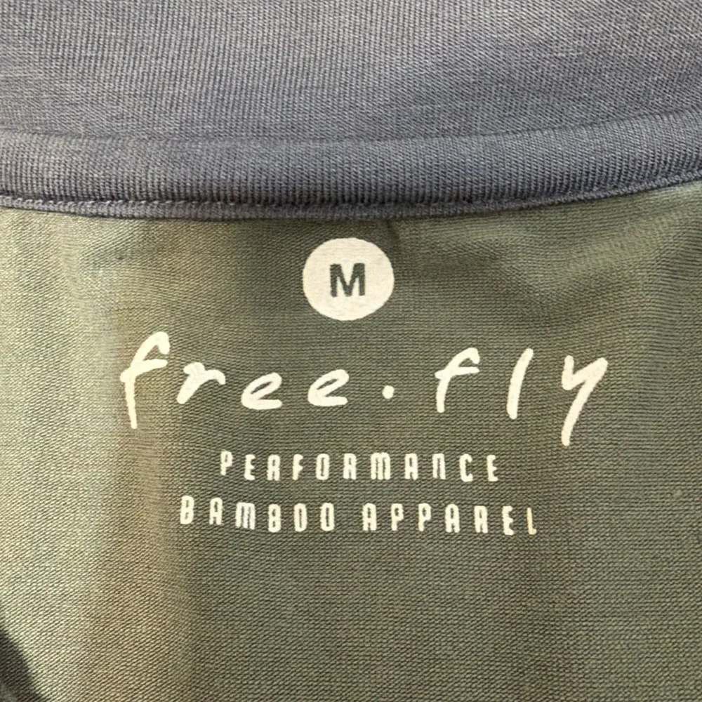 Free Fly Mens 1/4 Zip Pullover Size Medium Performance Bamboo Long Sleeve Green